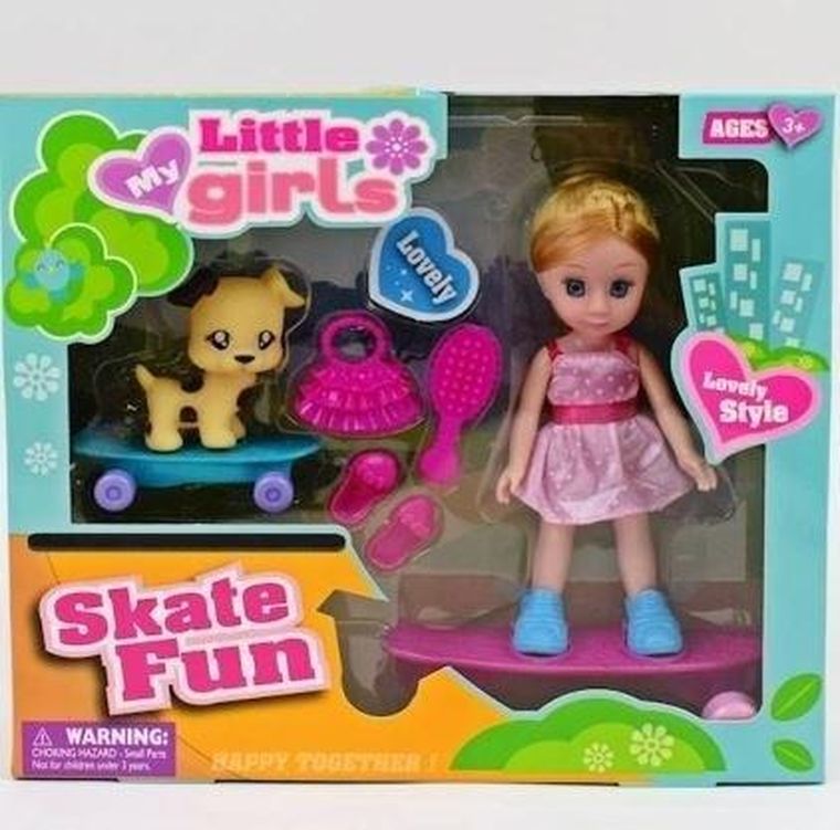 Maksik, lalka z pieskiem i akcesoriami