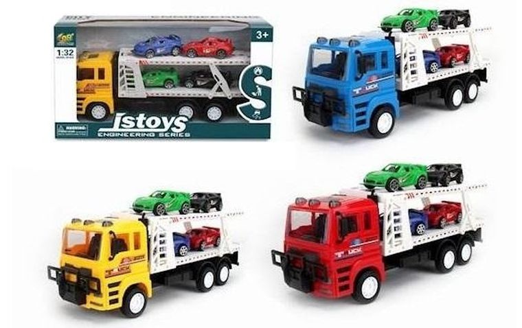 Maksik, laweta z zestawem aut, 1:32