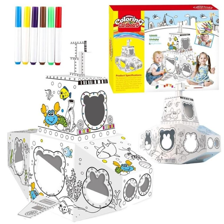 Maksik, Łódź, kartonowy do malowania