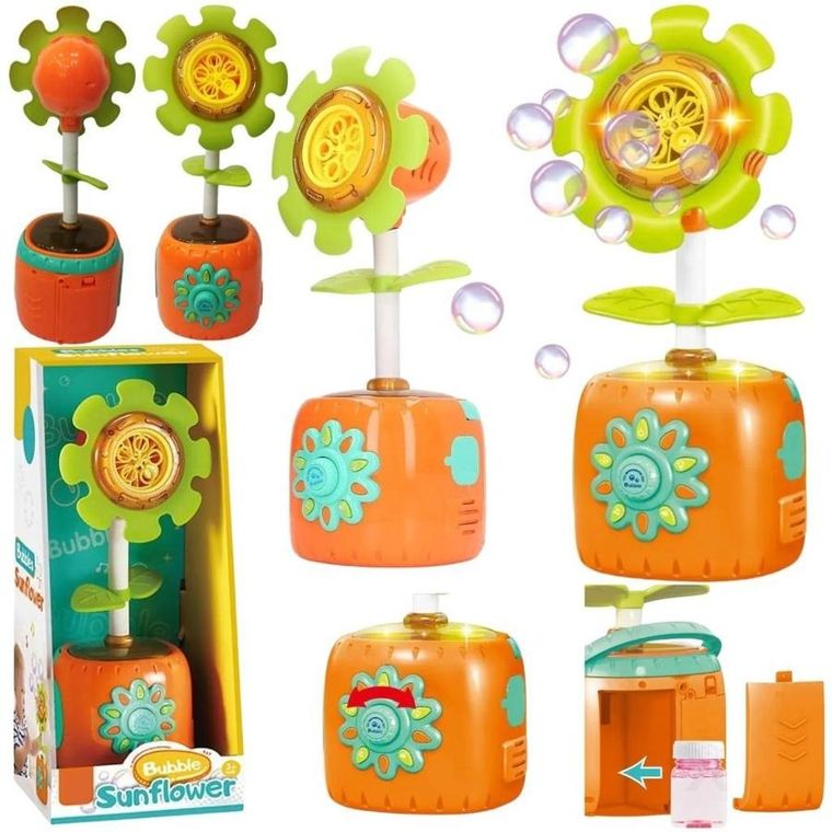 Maksik, maszynka do robienia baniek mydlanych, słonecznik