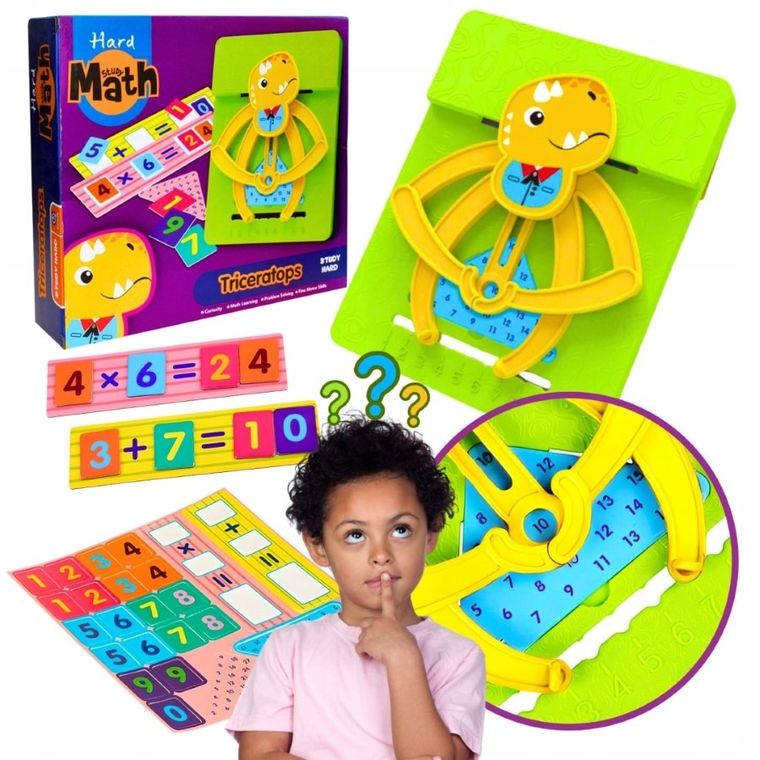 Maksik, mata edukacyjna do nauki matematyki, dinozaur