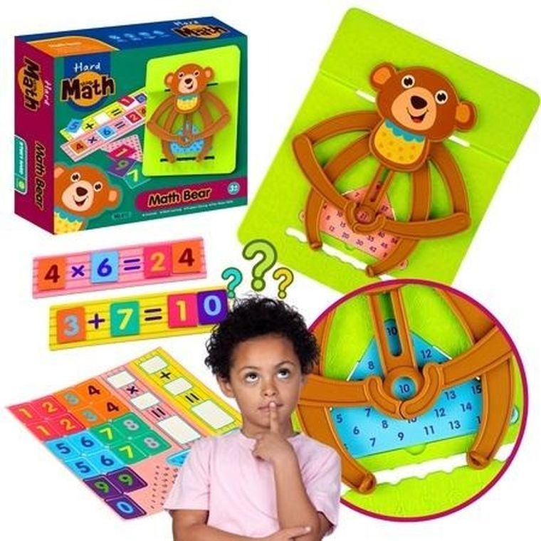 Maksik, mata edukacyjna do nauki matematyki,miś