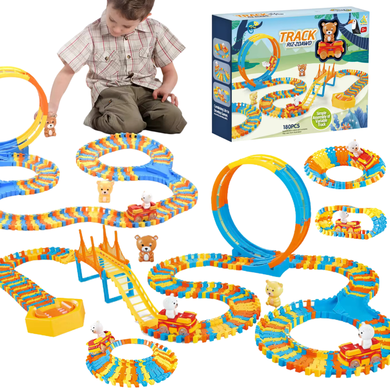 Maksik, misie, tor z figurkami, 180 elementów