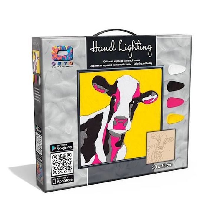 Maksik, Moon Light Clay, piankowa masa, zrób swój obrazek, krowa