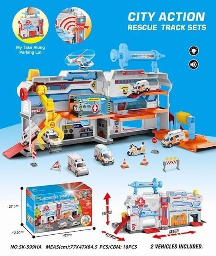 Maksik, parking z akcesoriami