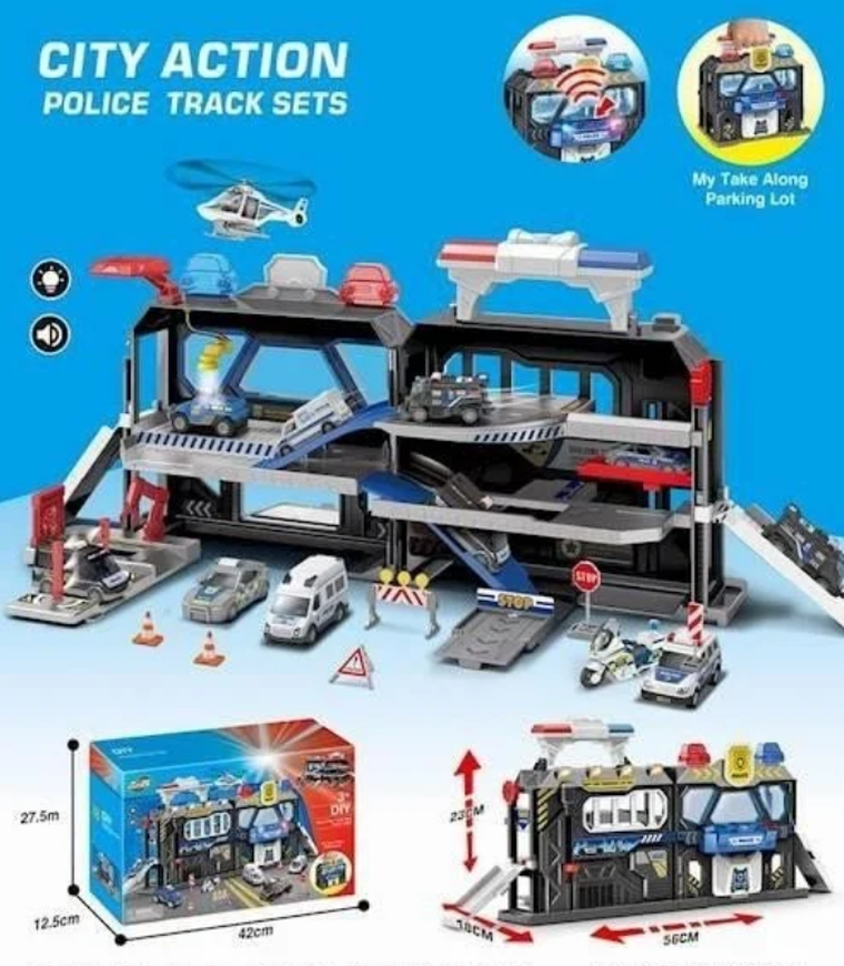 Maksik, parking z akcesoriami