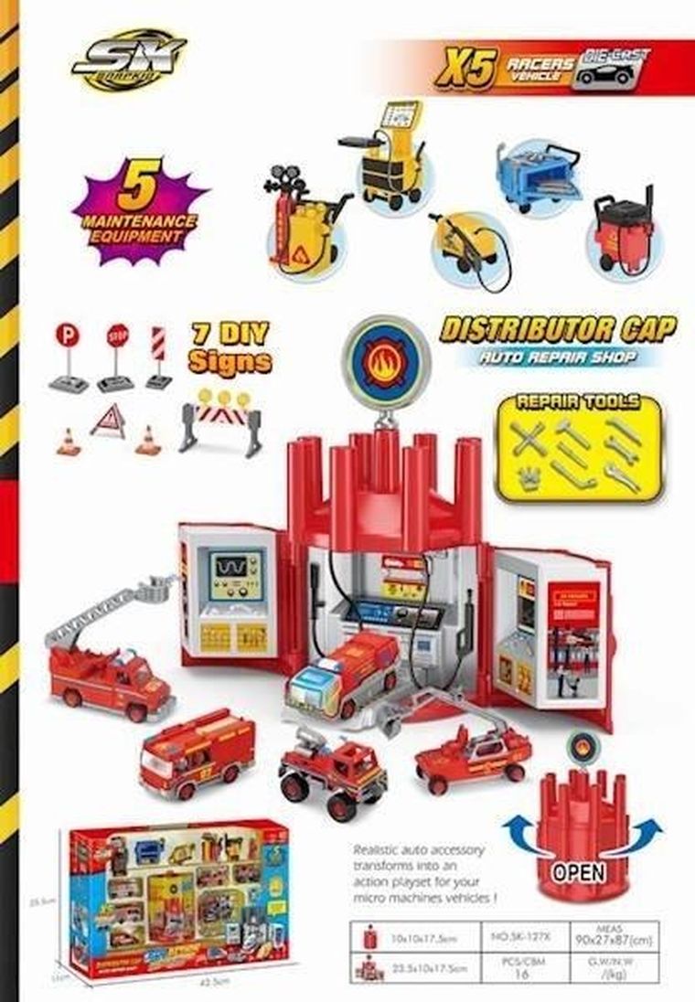 Maksik, parking z akcesoriami