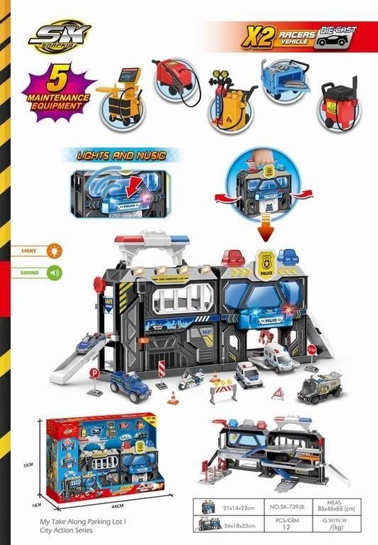 Maksik, parking z akcesoriami