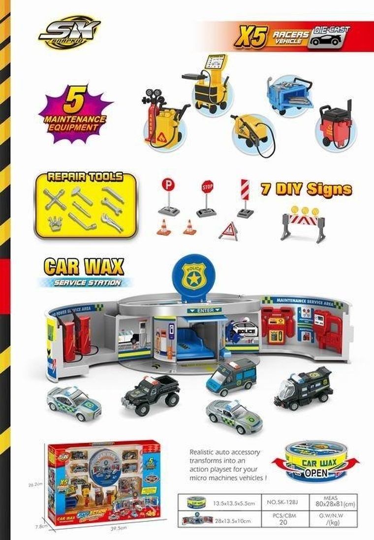 Maksik, parking z akcesoriami