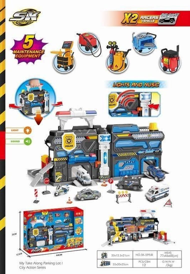 Maksik, parking z akcesoriami