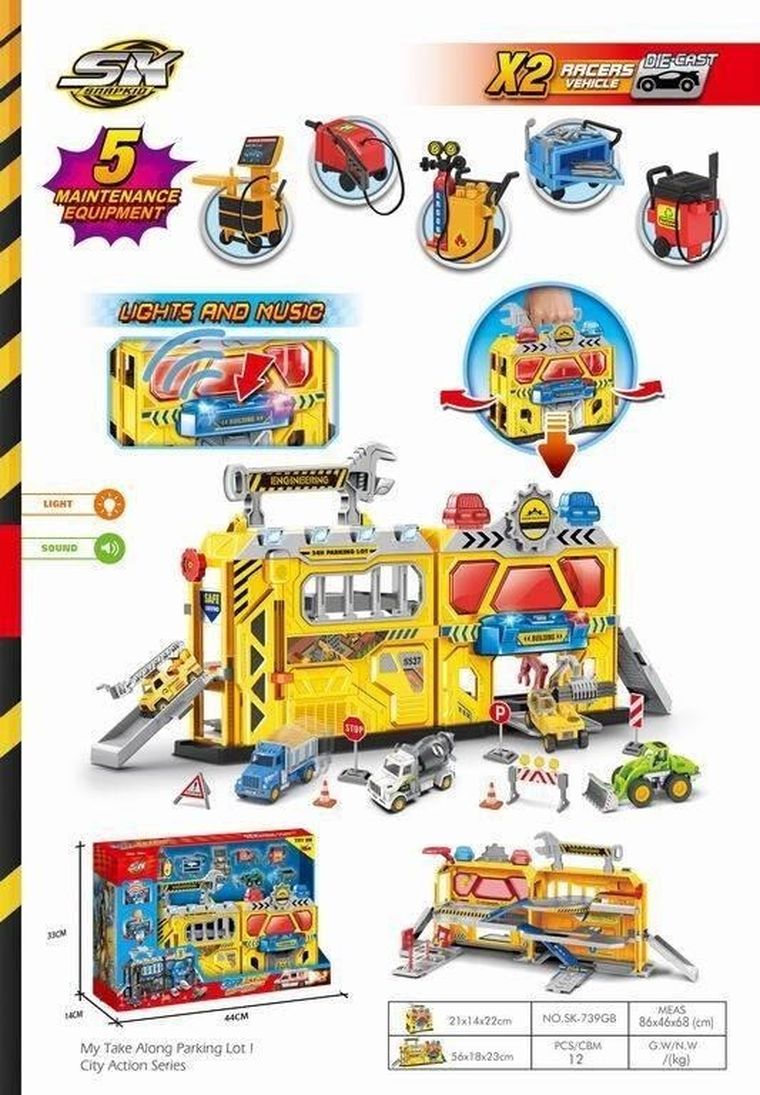 Maksik, parking z akcesoriami