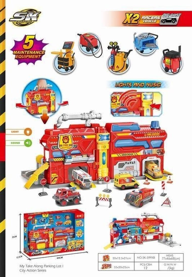 Maksik, parking z akcesoriami