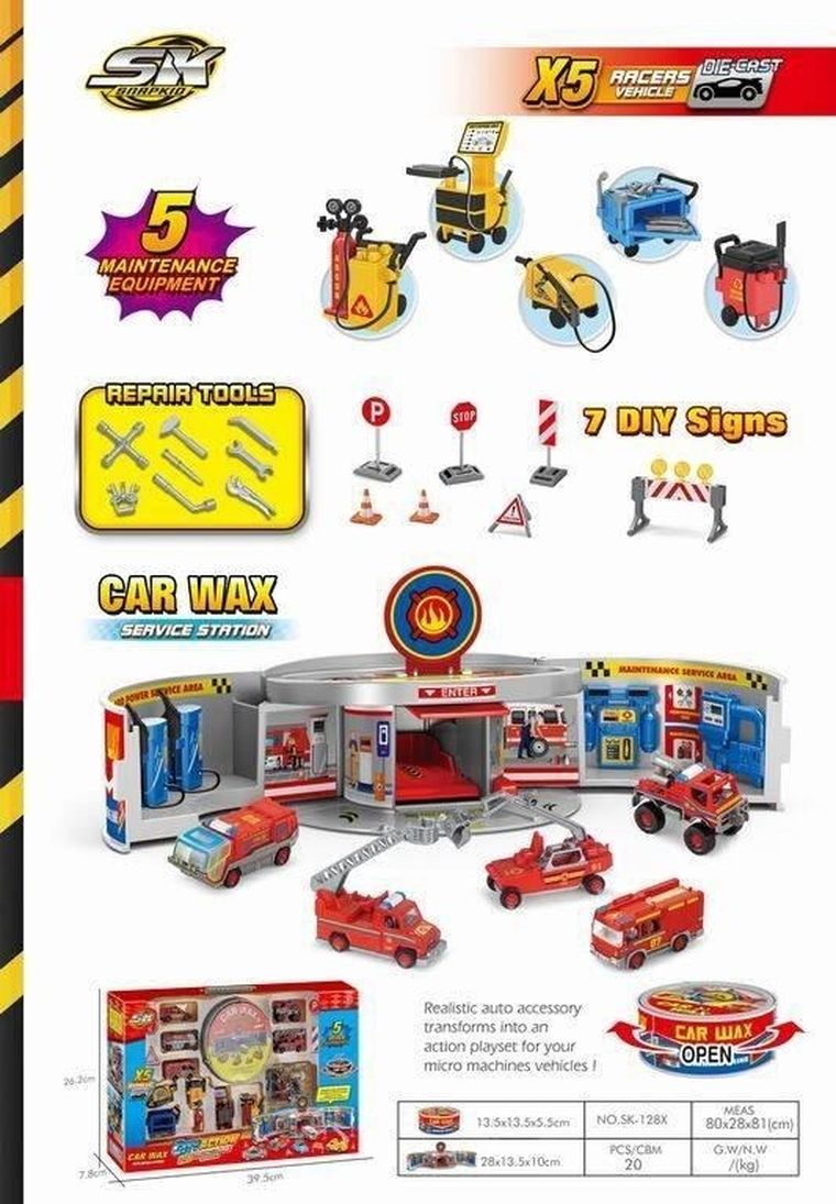 Maksik, parking z akcesoriami