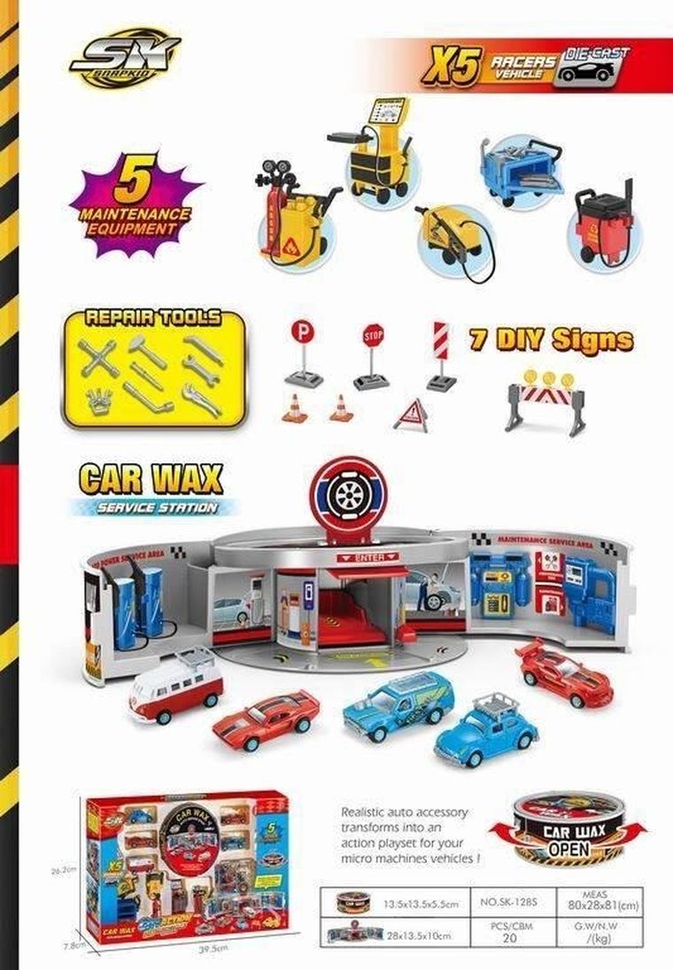 Maksik, parking z akcesoriami