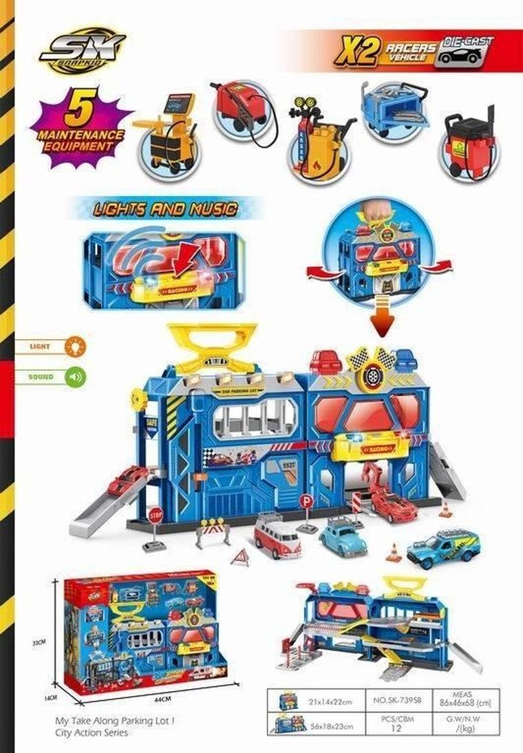 Maksik, parking z akcesoriami