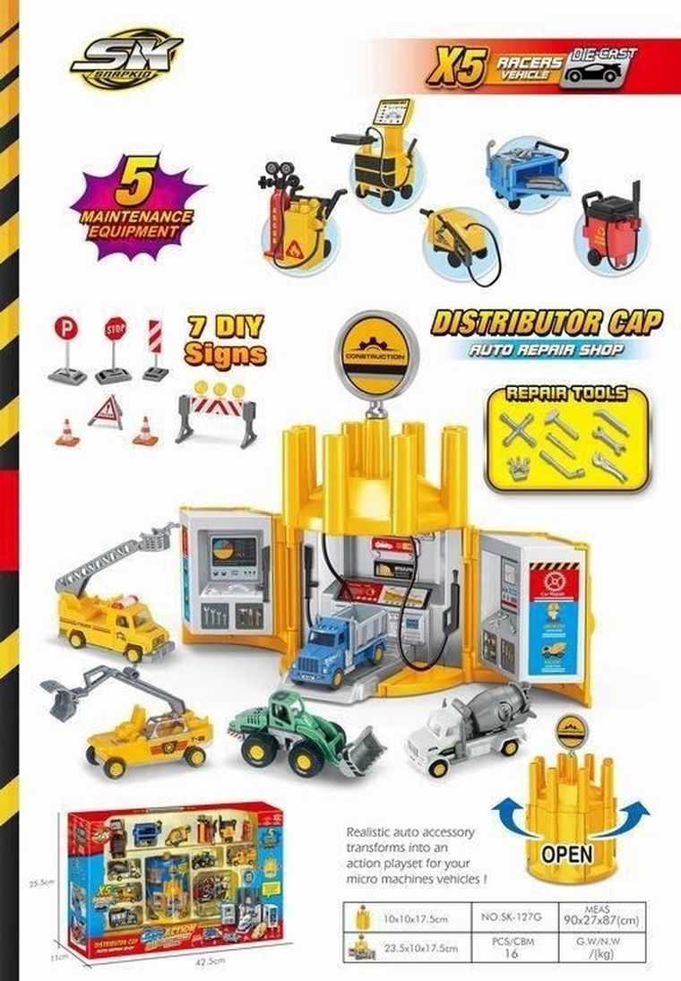 Maksik, parking z akcesoriami