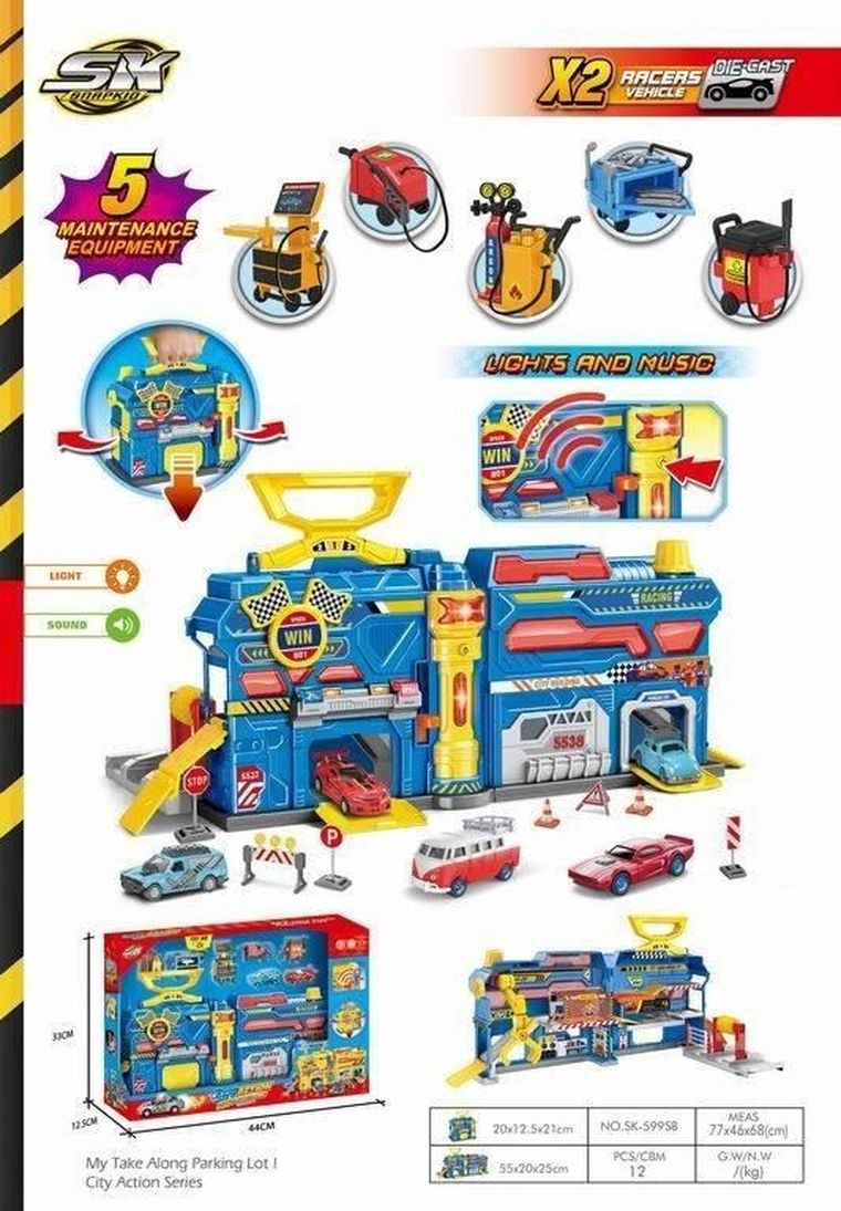 Maksik, parking z akcesoriami