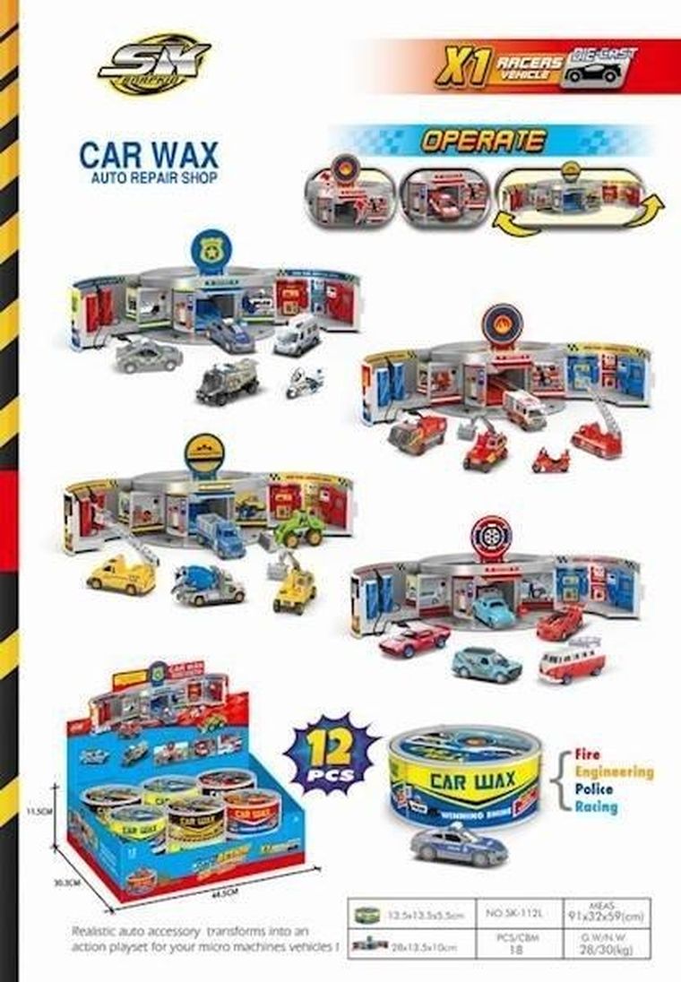 Maksik, parking z pojazdami