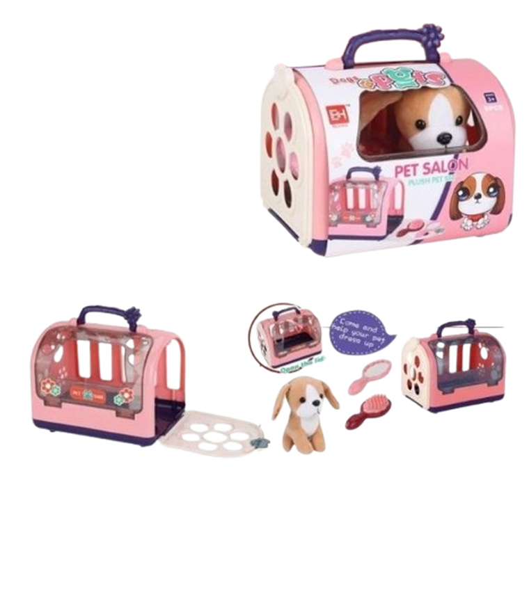 Maksik, pieskiem z akcesoriami