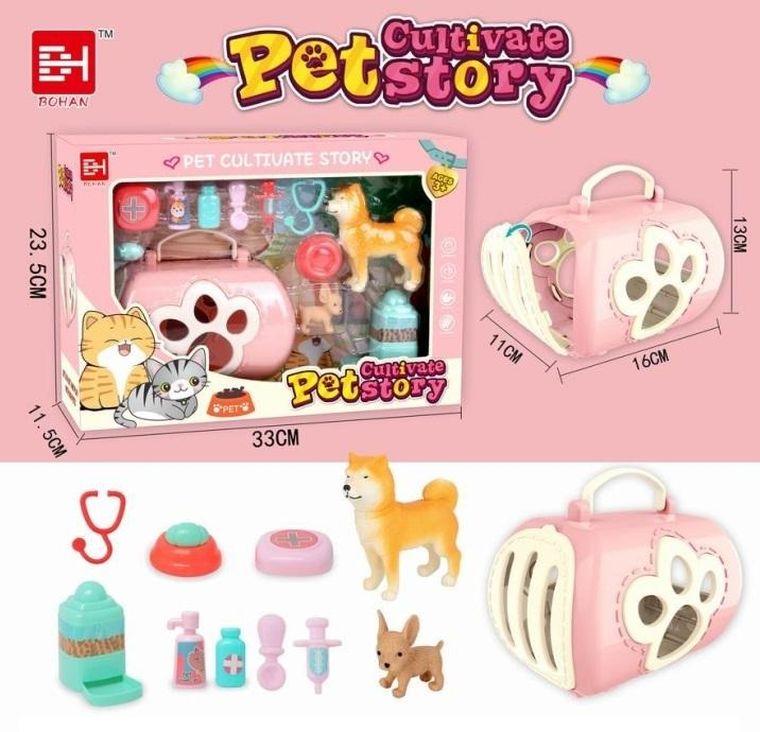 Maksik, pieskiem z akcesoriami