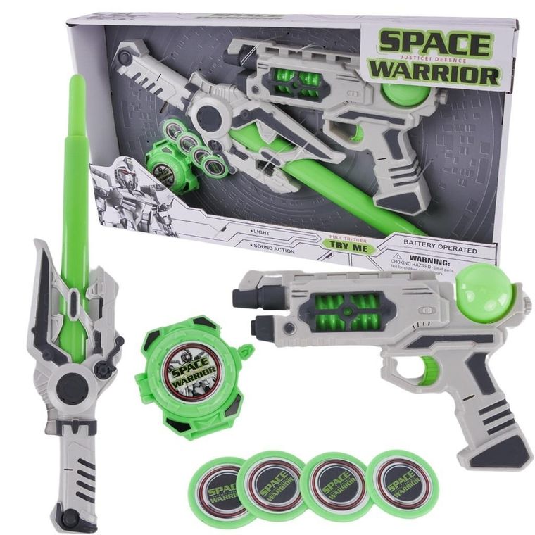 Maksik, pistolet i miecz interaktywny, zestaw kosmiczny