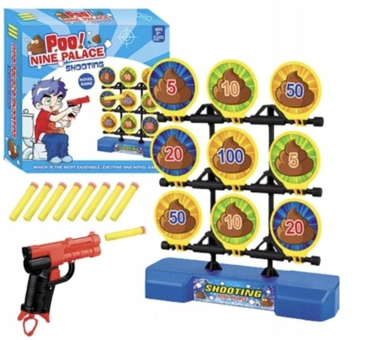 Maksik, pistolet na strzałki piankowe z ruchomą tarczą