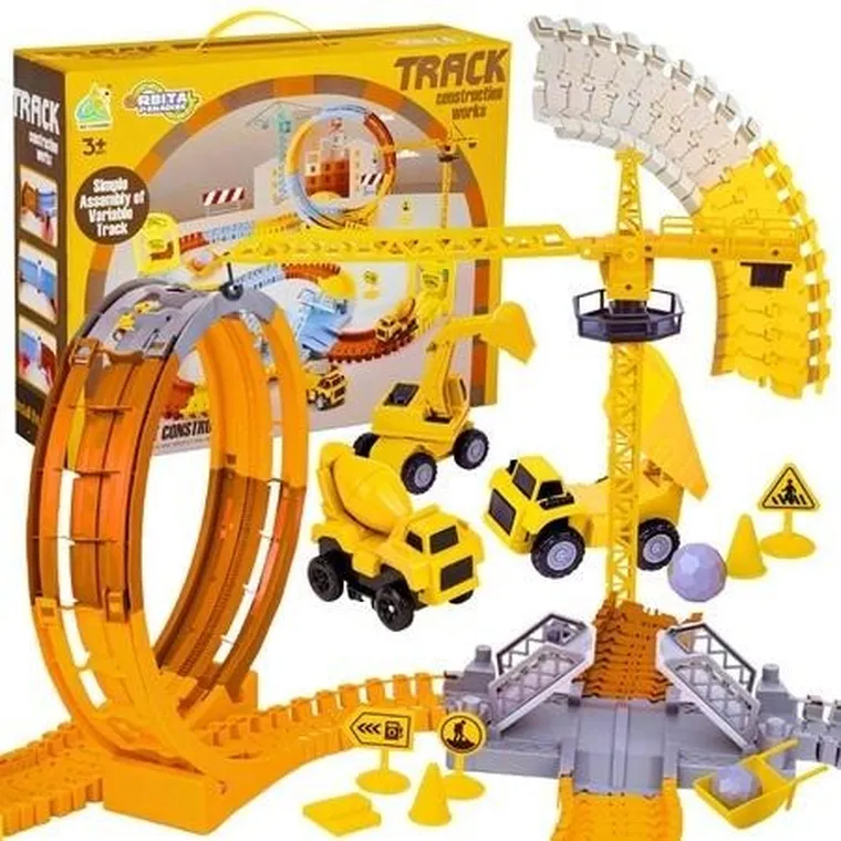 Maksik, plac budowy z torem wyścigowym, 190 elementów