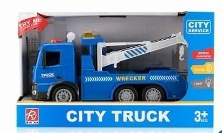 Maksik, pojazd holowniczy ze światłem i dźwiękiem, niebieski