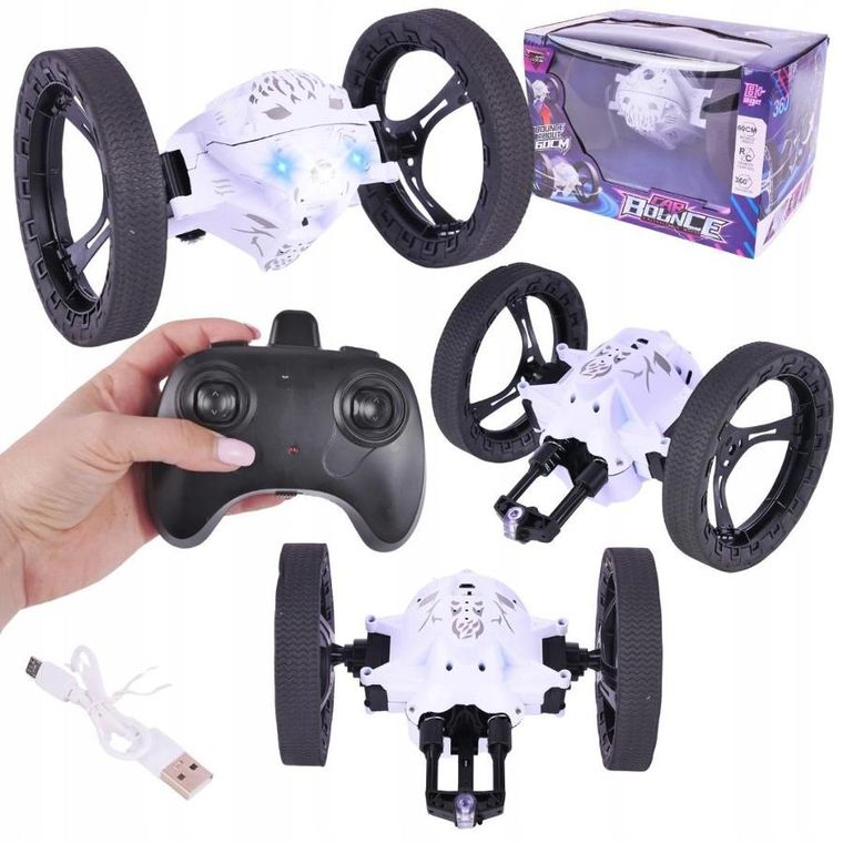 Maksik, pojazd LED, zdalnie sterowany, obrót 360