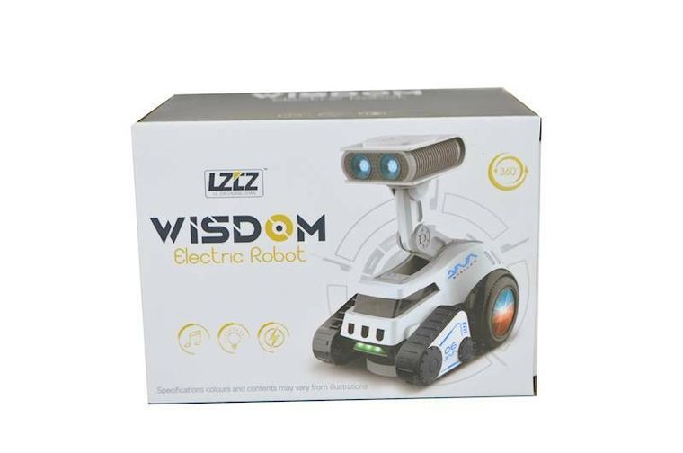 Maksik, robot ze światłem i dźwiękiem, mówi po angielsku