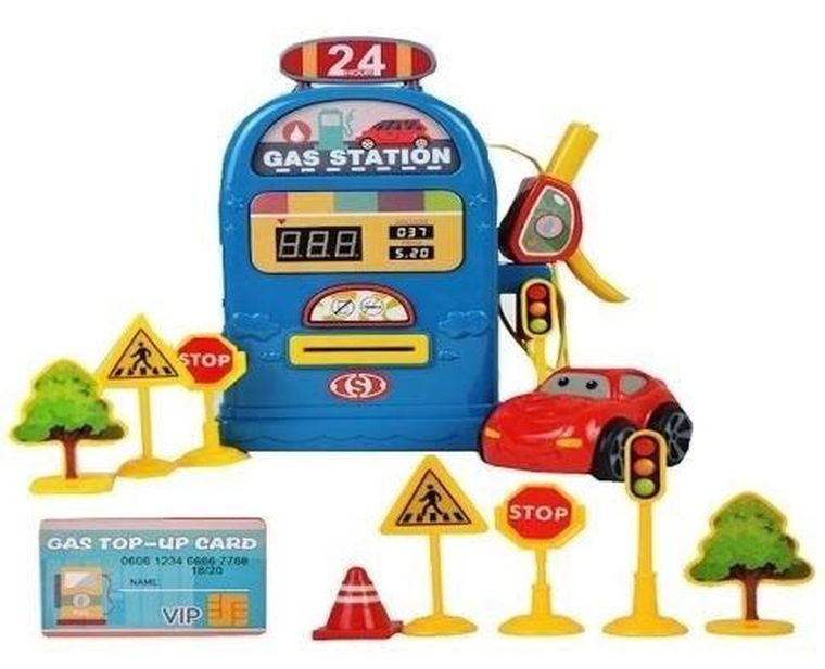 Maksik, samoobsługowa stacja benzynowa, pojazd z akcesoriami