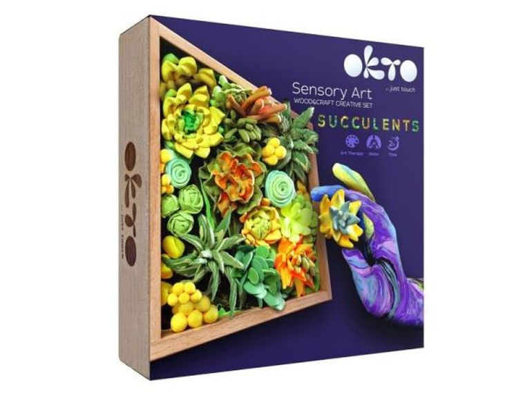 Maksik, Sensory Art, Wood&Craft, Sukulenty, Energia, zestaw kreatywny, 21-21cm