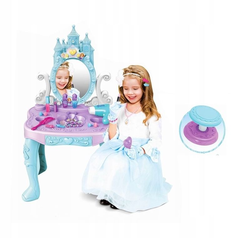 Maksik, toaletka z akcesoriami, różowa