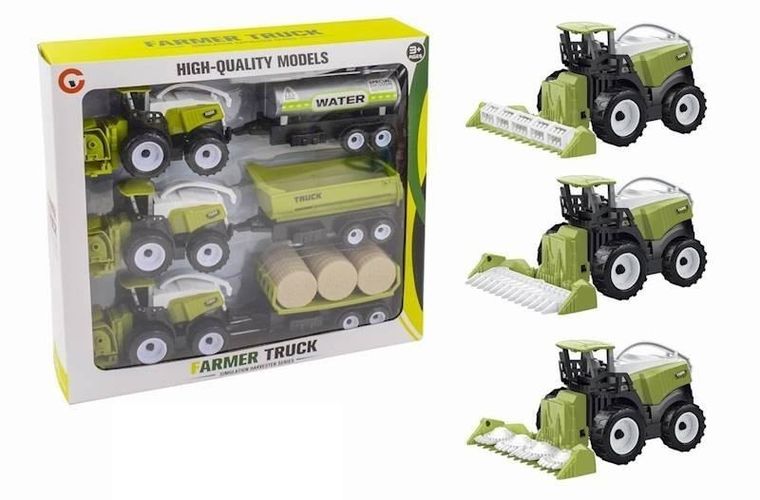 Maksik, traktor rolniczy z przyczepą z sianem