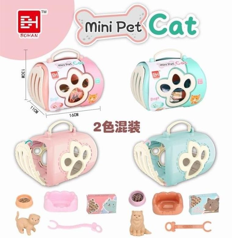 Maksik, transporter zwierząt, zestaw z kotkiem i akcesoriami