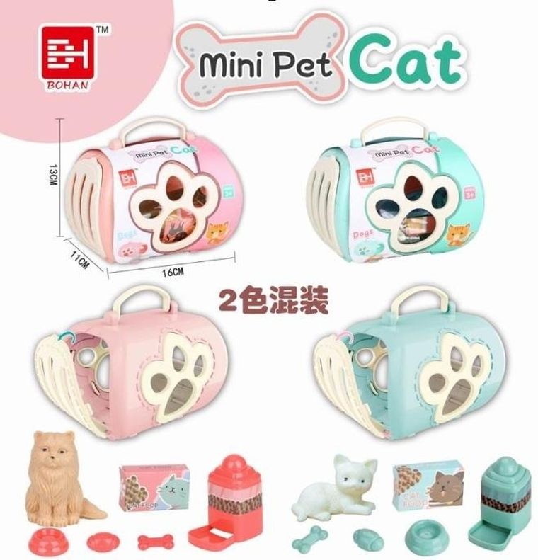 Maksik, transporter zwierząt, zestaw z kotkiem i akcesoriami