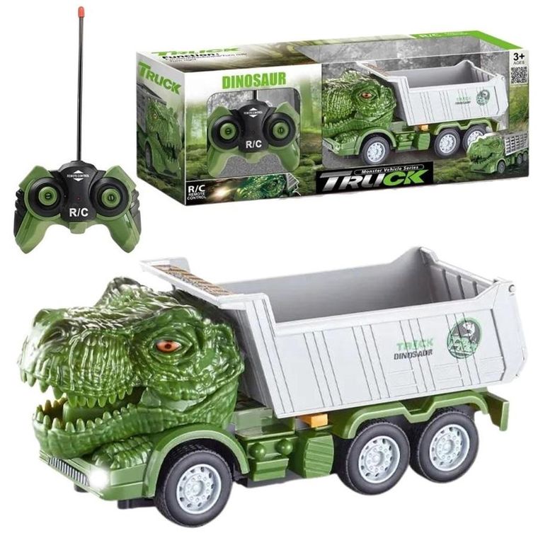Maksik, wywrotka, pojazd zdalnie sterowany, dinozaur