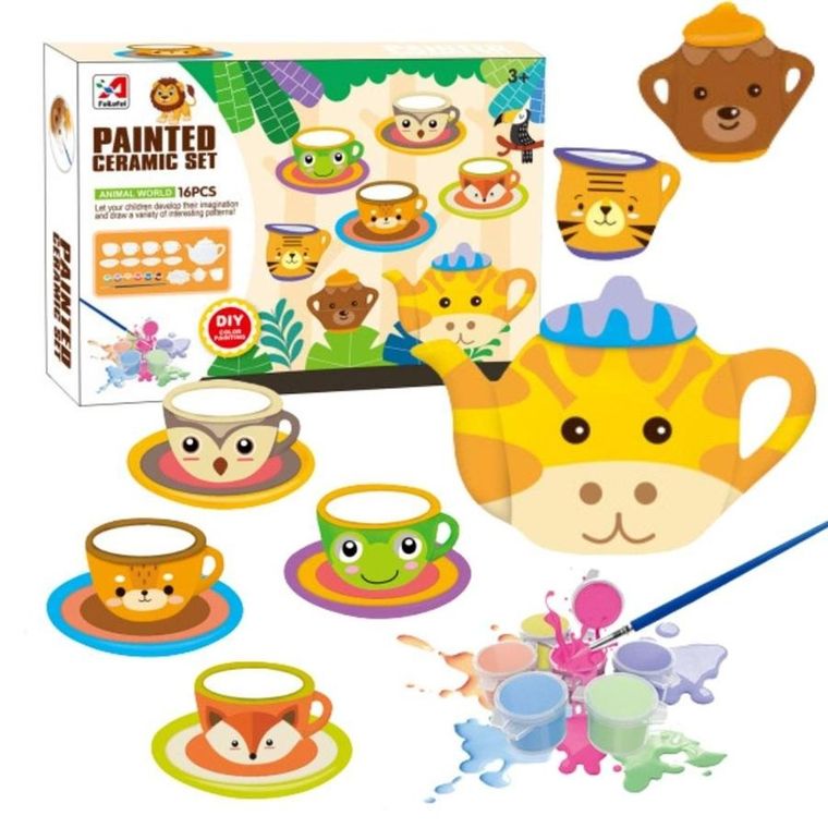 Maksik, zastawa ceramiczna do malowania, serwis kawowy