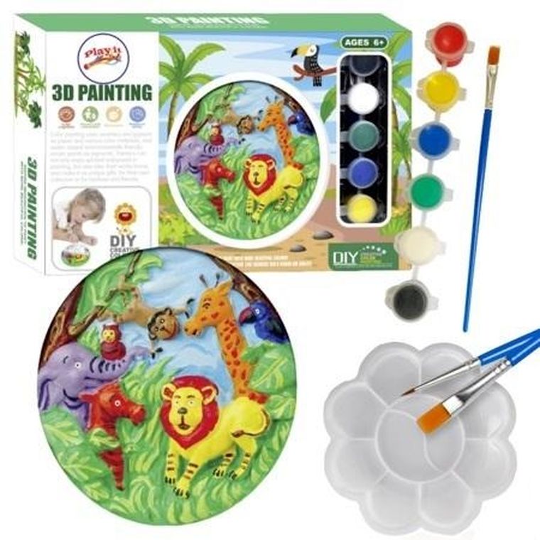 Maksik, zestaw do malowania ceramicznych płócien 3D