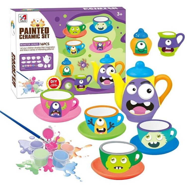 Maksik, zestaw naczyń do herbaty do pomalowania