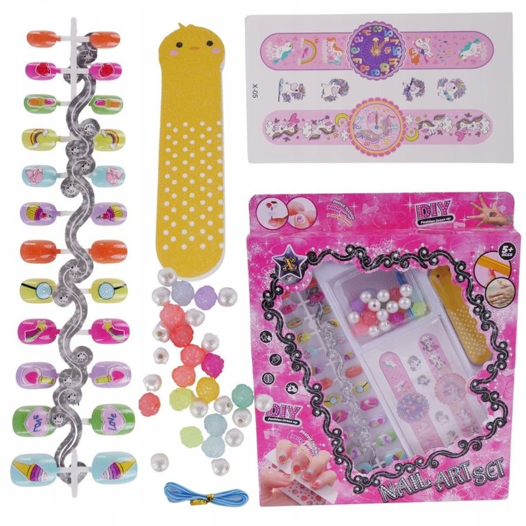 Maksik, zestaw piękności z koralikami i pilnikiem