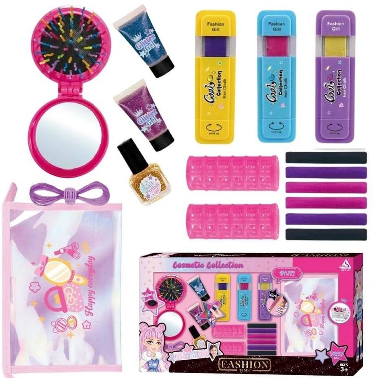 Maksik, zestaw piękności z kredą do włosów