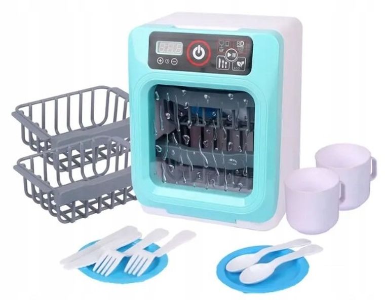 Maksik, zmywarka, zestaw z akcesoriami, niebieski