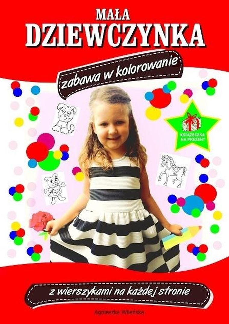 Mała dziewczynka. Zabawa w kolorowanie