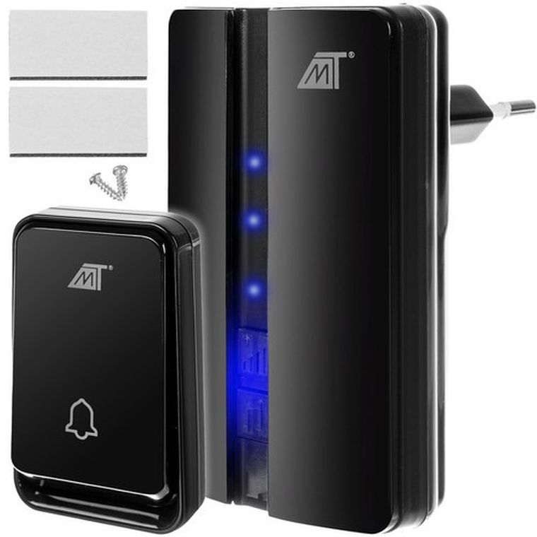 Malatec, dzwonek bezprzewodowy, czarny