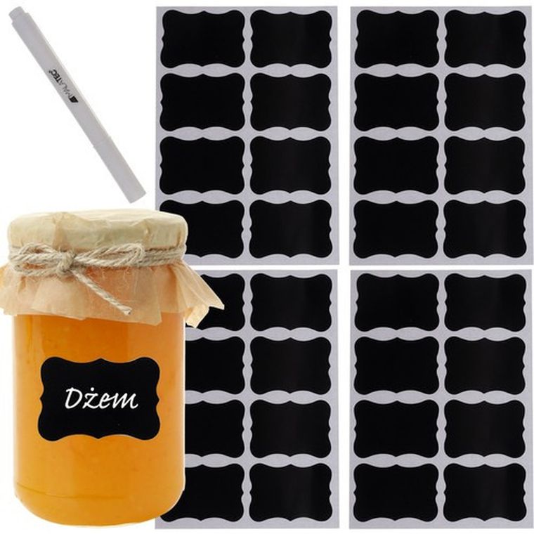 Malatec, etykiety samoprzylepne + pisak