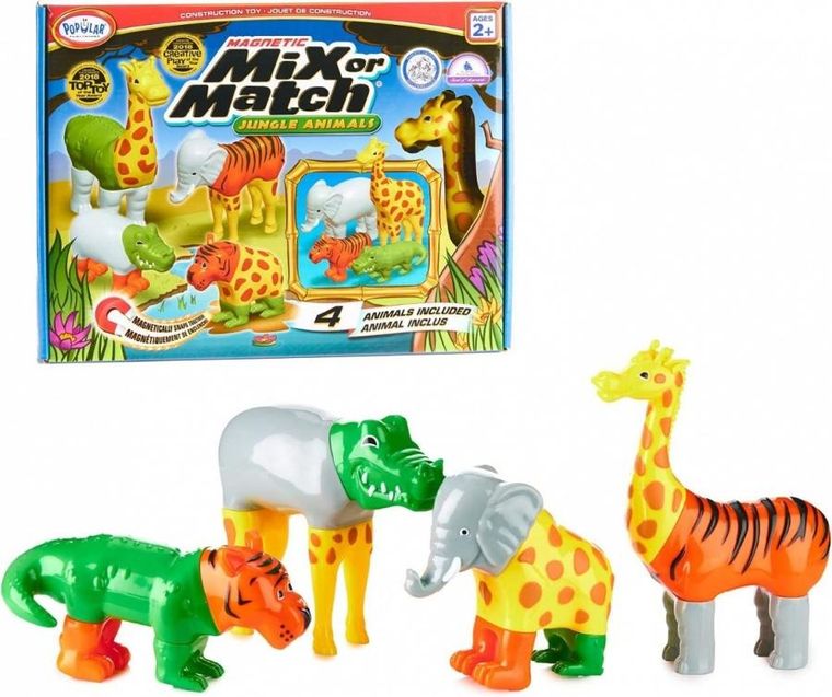 MalBlo, Magnetic, zwierzęta z dżungli, zestaw figurek
