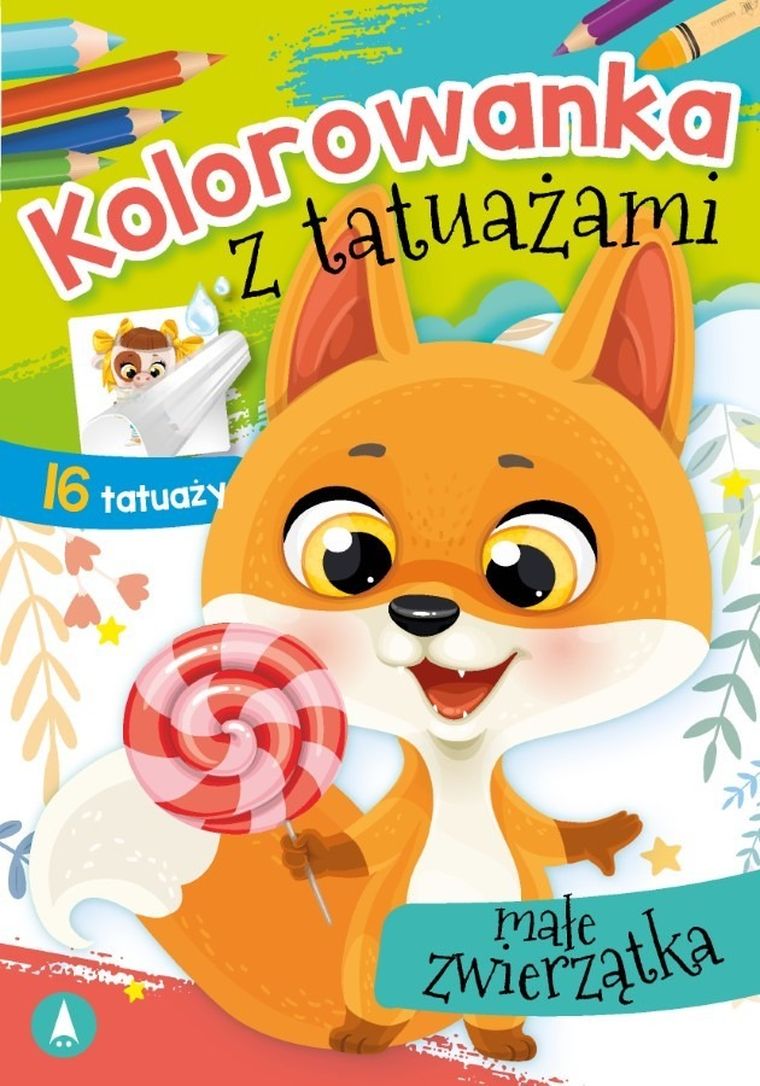 Małe zwierzątka. Kolorowanka z tatuażami