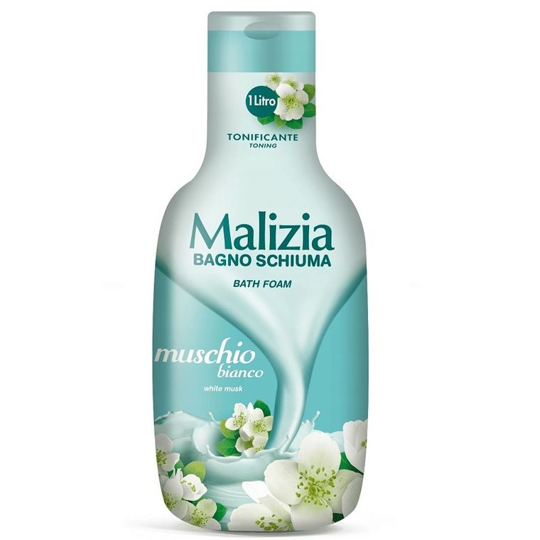 Malizia, Bath Foam, płyn do kąpieli, Białe Piżmo, 1000 ml