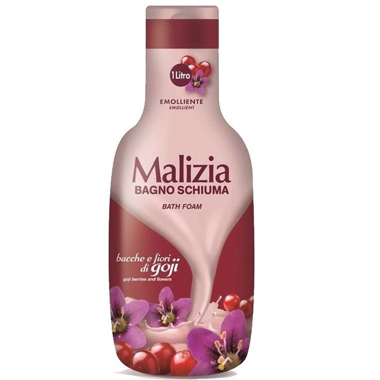 Malizia, Bath Foam, płyn do kąpieli, Jagody Goji i Kwiaty, 1000 ml